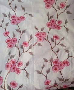 Cherry Blossom Shower Curtain  Mainstays Cottage Country 70"X70" Lynocell Fabric - Picture 1 of 8