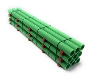 1:87 Ho Scale 40ft Green Pipe Load/decor (6in Long) - Tall Stack - Picture 1 of 4