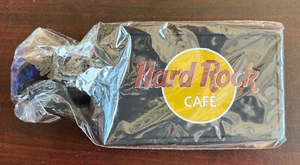 Hard Rock Cafe HRC Logotipo PVC Goma Negro - ETIQUETA DE EQUIPAJE 4,25"" de ancho x 2,5"" de alto - Imagen 1 de 2