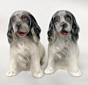 Vintage Branksome China Keramik handbemalt Spaniel Hund Figuren x2 - Bild 1 von 11
