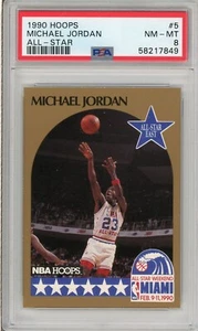1990 Hoops #5 Michael Jordan All-Star PSA 8 - Bild 1 von 2