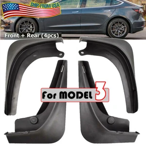 For Tesla Model 3 2016 - 2024 Mud Flaps Front & Rear Splash Guards Fender Kit - Picture 1 of 12