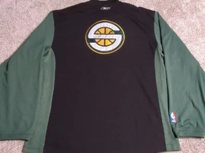 Vintage Seattle Sonics Warm Up Jersey Ray Allen Autograph 34 Reebok Stitch Large - Picture 1 of 12