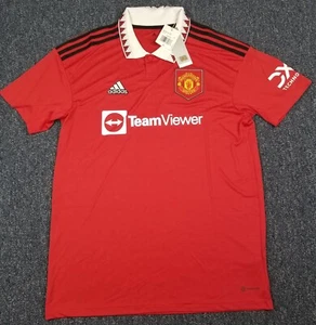 Adidas Manchester United Fußball Trikot Herren L Rot 2022/2023 Home Team Fit Neu   - Bild 1 von 9