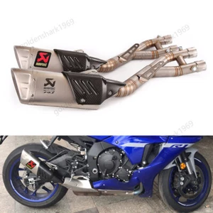 For Yamaha YZF R1 R1M 2015-2025 Exhaust Pipe 55mm Muffler Silencer Mid Link Pipe - Picture 1 of 9