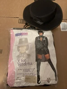 SECRET WISHES V FOR VENDETTA ADULT HALLOWEEN COSTUME XSMALL, NEW - Picture 1 of 4