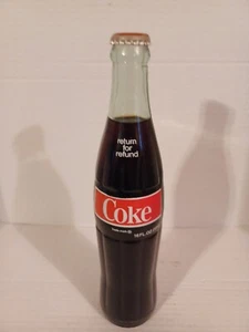 VTG Coca-Cola Coke Returnable 16 FL Oz Glass Bottle Full Original Formula - Picture 1 of 7