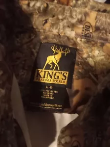 Kings Outdoor World Hunting Shirt Men L Desert Shadow Camo Button Long Sleeve - Picture 1 of 10
