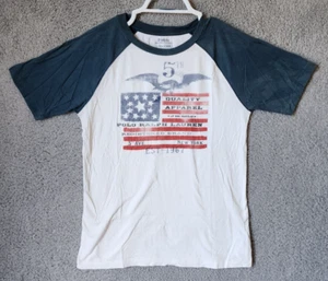 Polo Ralph Lauren American Flag New York Graphic T Shirt Youth Size Large - Picture 1 of 17