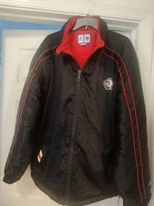 Vintage NHL Buffalo Sabres Logo Leichtathletik Ziegenkopf gefütterte gefütterte Jacke Herren XL - Bild 1 von 8