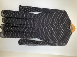 Forever 21 ' Size Large Black White Polka Dot 3/4 Sleeve - Picture 1 of 2