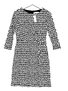 Vestido Loft Ann Taylor ceñido imitación envoltura manga 3/4 carrera pequeño pequeño nuevo - Imagen 1 de 5