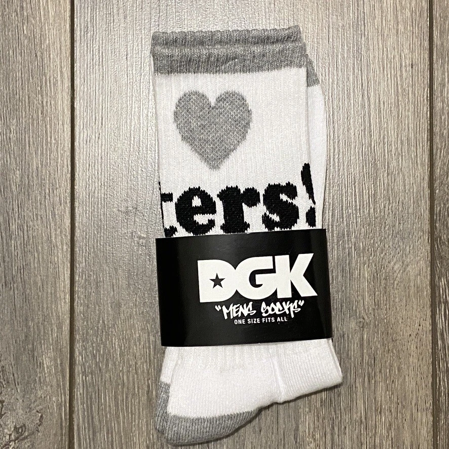 Calcetines DGK I Love Haters blancos y negros (Reino Unido 8-12) Foto 1 de 2