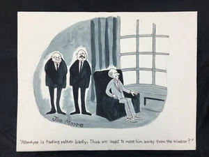 Original Editorial Cartoon Art By Joe Moore "Aging Humor" - Picture 1 of 2