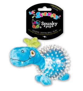 Lil Squeakers Dinosaur Ball Dog Toy By Spunky Pup - Small - New, With Tags - Picture 1 of 2