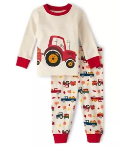 The Children’s Place Unisex Baby & Toddler Tractor Pajamas Size 2T NEW - Picture 1 of 4
