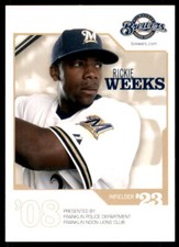 2008 Milwaukee Brewers Police #NNO Rickie Weeks Milwaukee Brewers