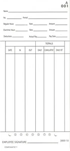 (300) 3800-10 Time Cards for Pyramid 3800 Calculating Time Clock - Picture 1 of 1