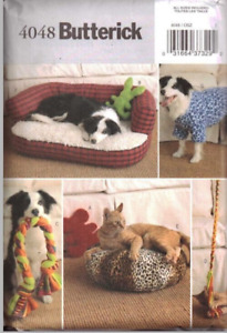 Butterick Sewing Pattern 4048 Pet Toys Beds Braids Coat Dog Cat All Sizes UNCUT