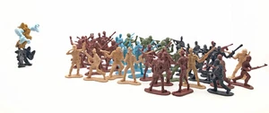 RSINC Lot of Plastic Mini Army Men Action Figures Toy Soldier 51 Army Characters - Picture 1 of 9