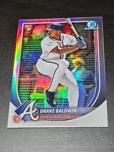 2025 Bowman Chrome Drake Baldwin RED ROOKIE SHIELD REFRACTOR Atlanta Braves MLB - Picture 1 of 1