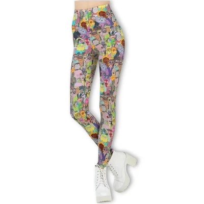 Black Milk Rick & Morty Interdimensional Cable Adult Swim Leggings Medium NWT - Image 1 of 4