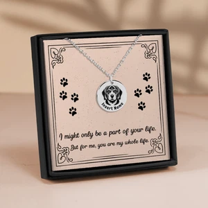 Personalized Beagle engraved necklace in jewelry box with message card. - Picture 1 of 20