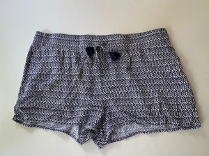 Pantalones Cortos para Mujer Southern Tide Azul Marino Blanco Estampado Boho Costero Ikat Diamante - Imagen 1 de 7