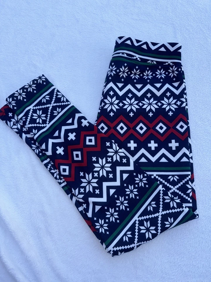 Mujer Serra Polar Forrado Leggings Estampado Vacaciones Multicolor Talla M Foto 1 de 4