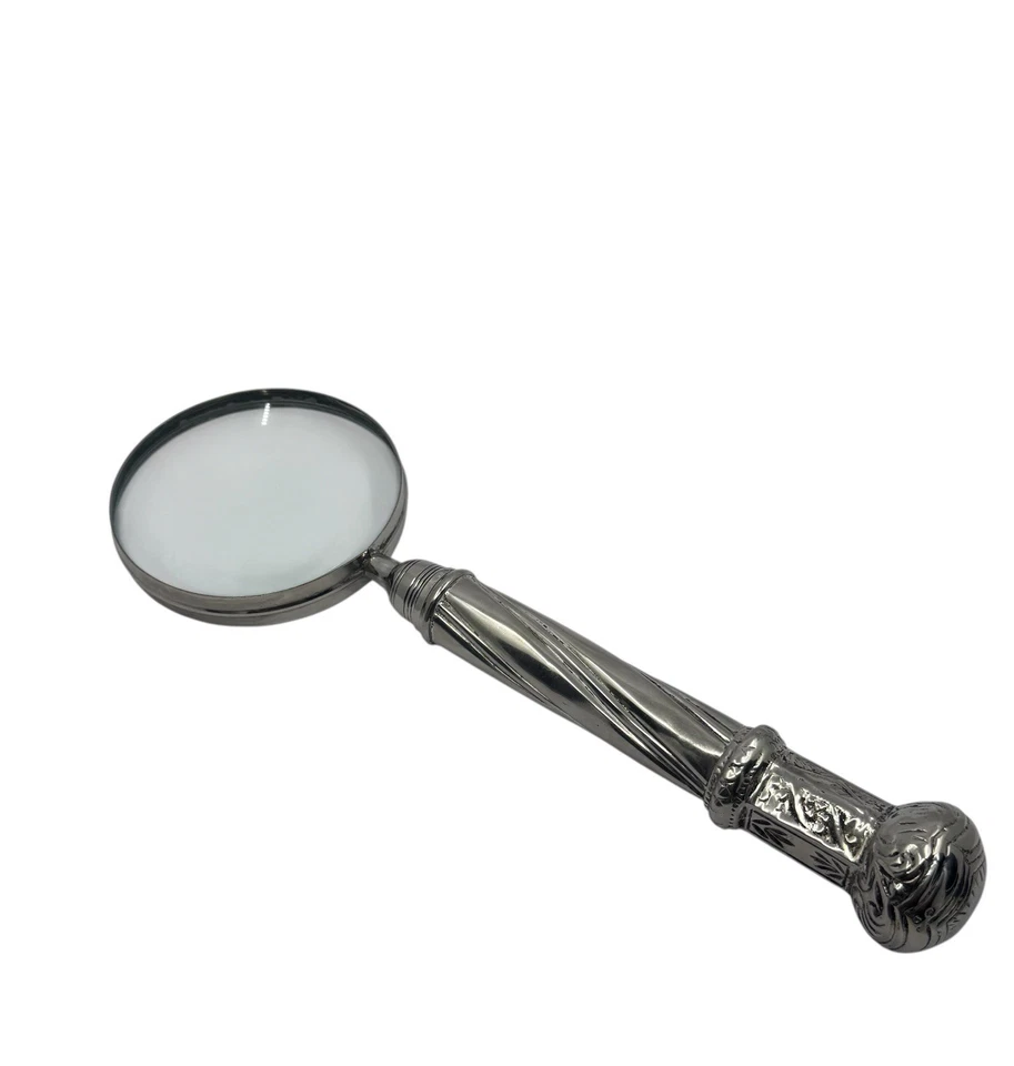 Large Antique Victorian Edwardian Silver Plated Magnifying Glass 12” Long - Image 1 of 4