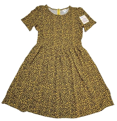 Vestido para mujer LuLaRoe talla 2XL Amelia leopardo manchas marrón negro XXL NUEVO CON ETIQUETAS Foto 1 de 4