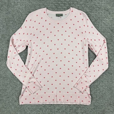 Suéter Style & Co Mujer Pequeño Estampado de Corazón Pullover Ligero Lindo San Valentín Foto 1 de 4