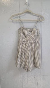 Urban Outfitters Strampler Damen S Boho Festival gestreift ausgefranst gesmokt hauchdünn Neu mit Etikett - Bild 1 von 19