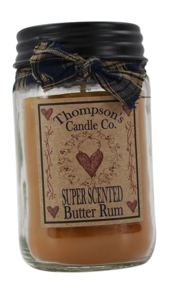 Velas Thompson's Candle Co Butter Ron Mason Jar Foto 1 de 1