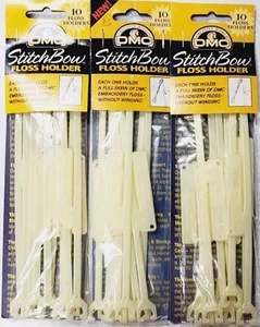 Lot of 3 Packs Creative World DMC Stitch Bow Floss Holder 10 per Pack-30 Holders - Bild 1 von 4