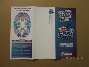 WNBA Charlotte Sting Vintage Defunct Circa 1997 Team Logo Season Ticket Brochure - Picture 1 of 2