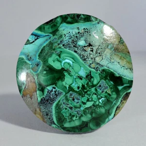 118.00Cts Huge Size Natural Malachite Azurite Round Cabochon Loose Gemstone H759 - Picture 1 of 2