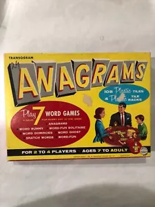 Vintage Transogram 1950s Anagrams 7 Word Games - Picture 1 of 3