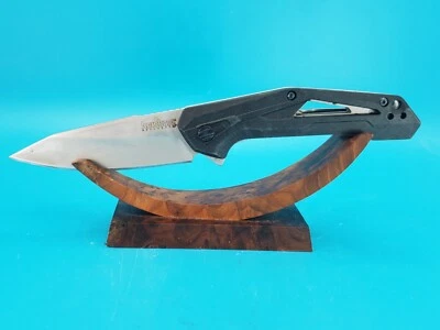 Cuchillo plegable negro abierto asistido Kershaw 1385 Airlock Linerlock Foto 1 de 4