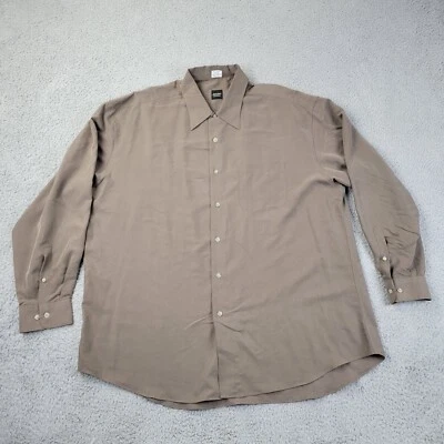 Acorn by Bob Goldfeder Shirt Mens XL Brown Button Up Long Sleeve - Image 1 of 4