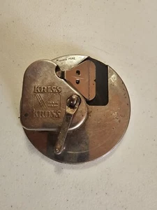 Vintage 1920's Kriss Kross Chrome Stropper Razor Blade Sharpener W/Box Working - Picture 1 of 7
