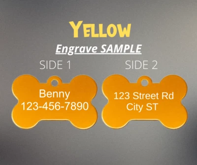 LASER ENGRAVED PERSONALIZED PET TAG ID DOG CAT NAME TAGS DOUBLE SIDE - Image 1 of 4
