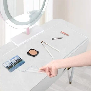 Clear Makeup Mat for Vanity to Protect Vanity Desk Top PVC Vanity Mat Easy to... - Picture 1 of 6