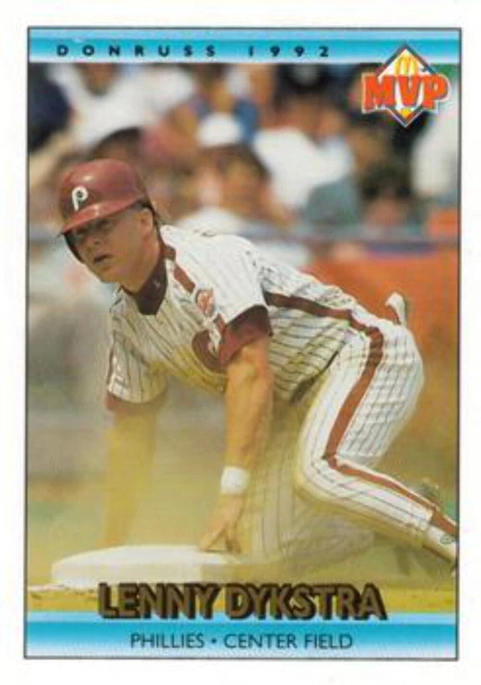 #8 Lenny Dykstra - Philadelphia Phillies - 1992 Donruss McDonald's MVP Baseball - Image 1 of 1