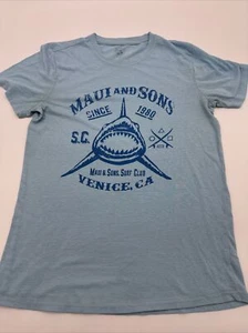 Maui & Sons T-Shirt Men Médium Blue Graphic Print…#4719 - Picture 1 of 13