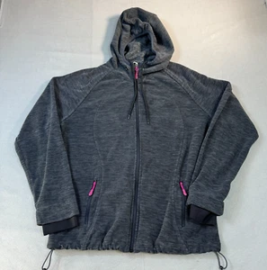 EVERLAST. Hoodie XL Women's Gray Full Zip Athletic Hooded Sweatshirt Top - Picture 1 of 12