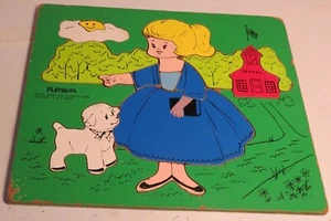 Vintage Playskool Puzzle Nursery Rhyme Mary Had a Little Lamb #185-24 2-6 Yr 15p - Picture 1 of 5