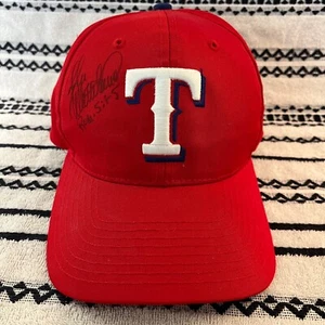 John Wetteland Signed Texas Rangers Hat - Red - Rom 5:1-5 - Picture 1 of 6