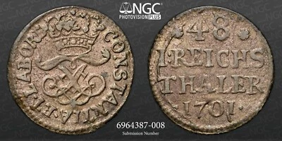 1701 GERMANY SCHLES.-HOLSTEIN-GOTTORP 1/48T NGC XF 45 - Image 1 of 4