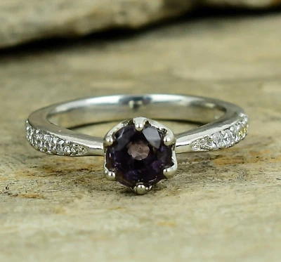 Amethyst Ring 925 Sterling Silver Ring For Women Birthday Gift Personalize Gift - Image 1 of 3